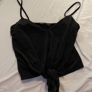 Black Zara crop top